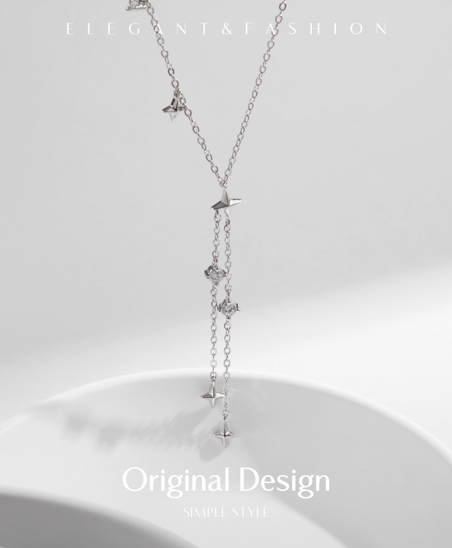 Planderful Everyday Genie S925 Silver Gypsy Necklace – Original Chic Star Mang Tassel Y Chain