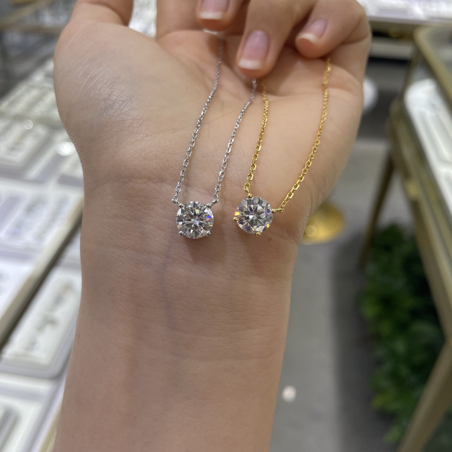 Classic Simple 4 Claw Moissanite S925 Silver Necklace