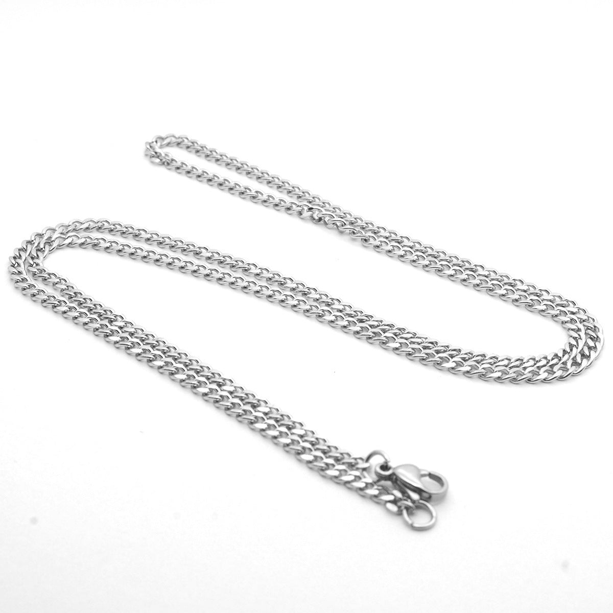 Pearl Bead Chain DIY Stainless Steel Men's Pendant Necklace