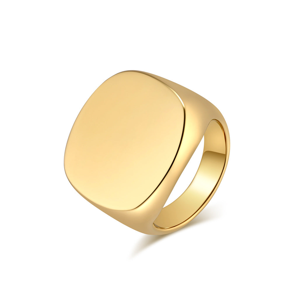 Europe And The United States Stainless Steel Smooth Ring Fashion Accessories For Men