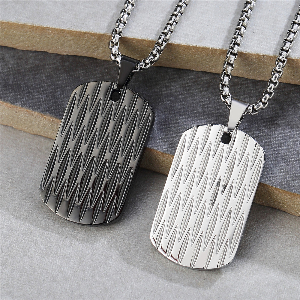 Durable Titanium Steel Pendant Unisex Military Style Minimalist Protection Statement For Men And Women Planderful