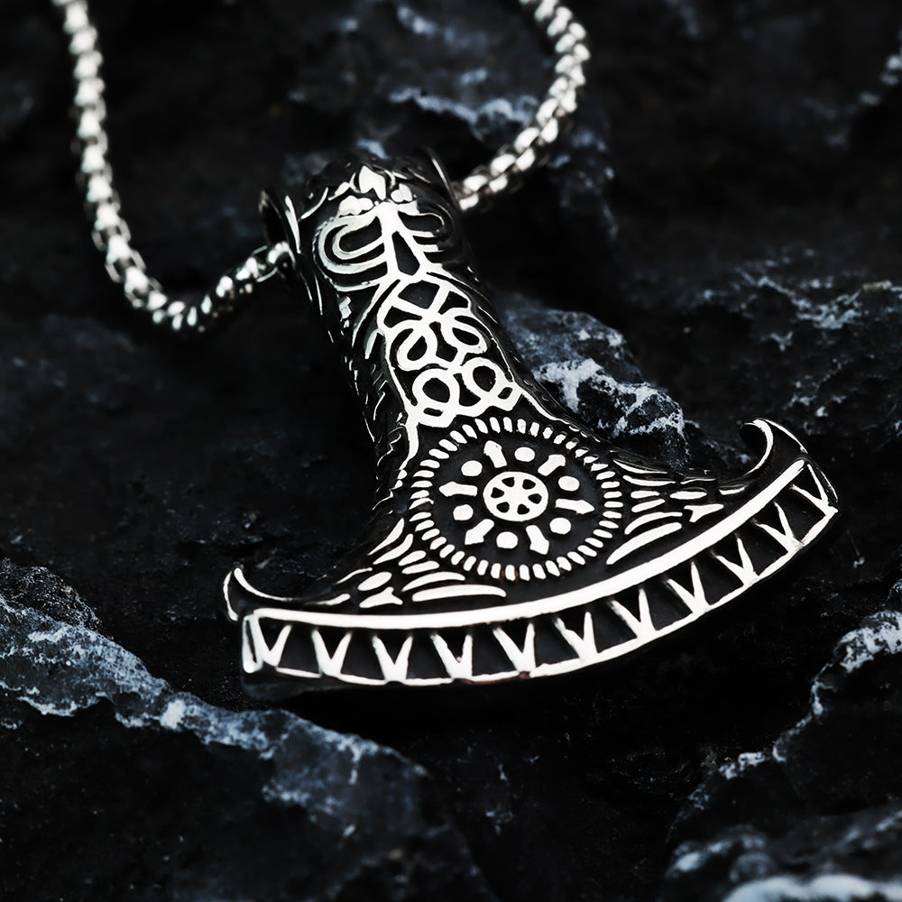 European and American Retro Stainless Steel Viking Anchor Pendant