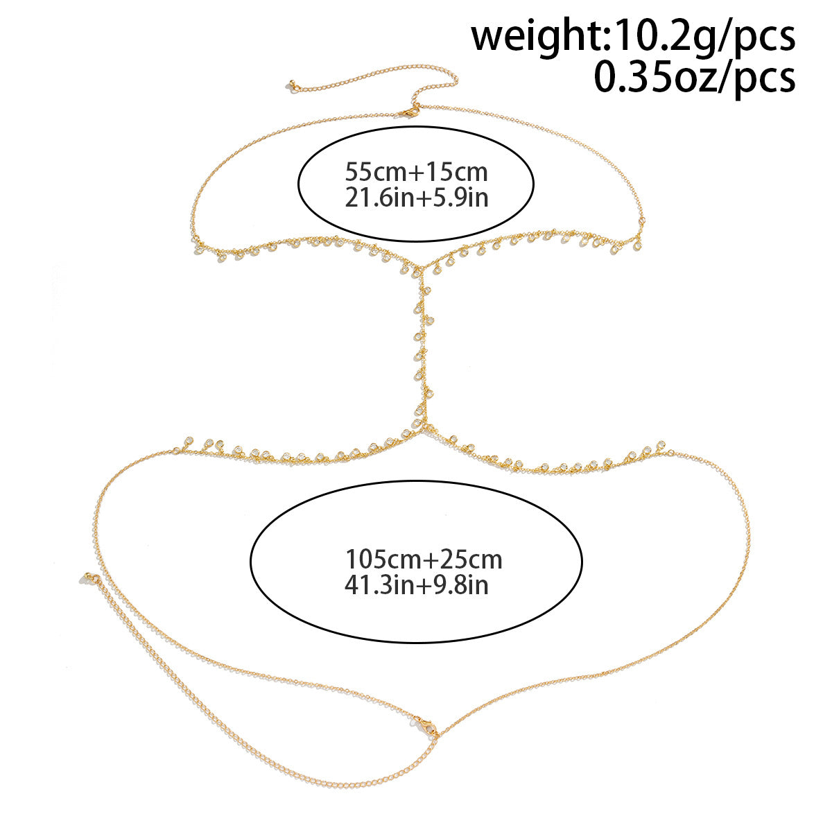 European and American Cross-Border Butterfly Crystal Bikini Chest Chain with Star Shaped Rhinestone Body Chain