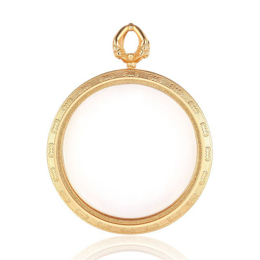 Steel Necklace - Elegant Double Sided Glass Box Pendant With Openable 35mm Inner Chamber For Everyday Wear