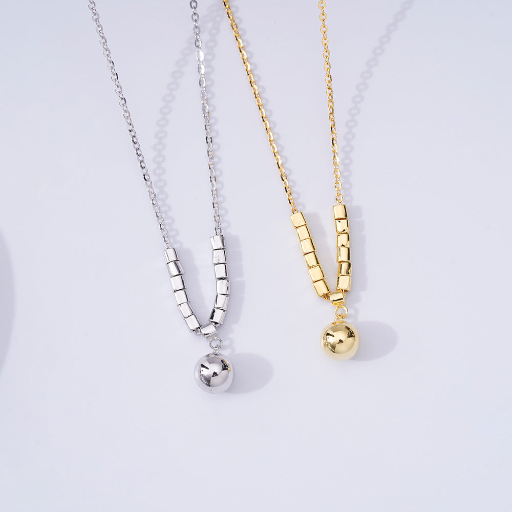 S925 Sterling Silver Necklace Women's Simple High-End Chain