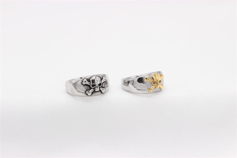 Planderful Titanium Skull Ring For Men And Women Bold Unisex Retro Style Jewelry With Durable Protection