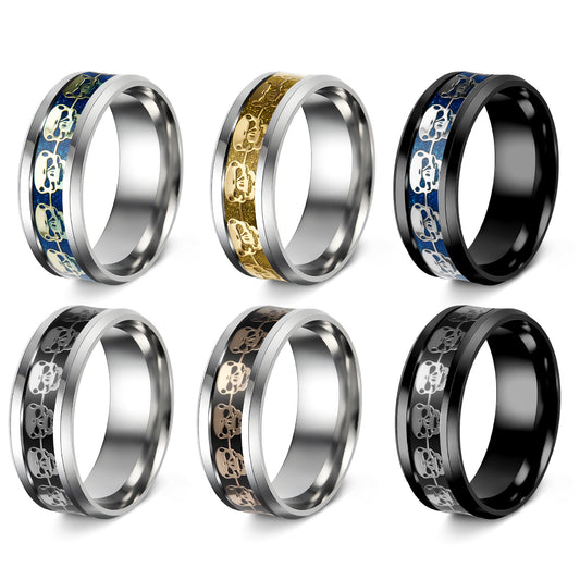 Planderful Everyday Genie Punk Skull Ring For Unisex Style In Durable Steel For Halloween Fashion