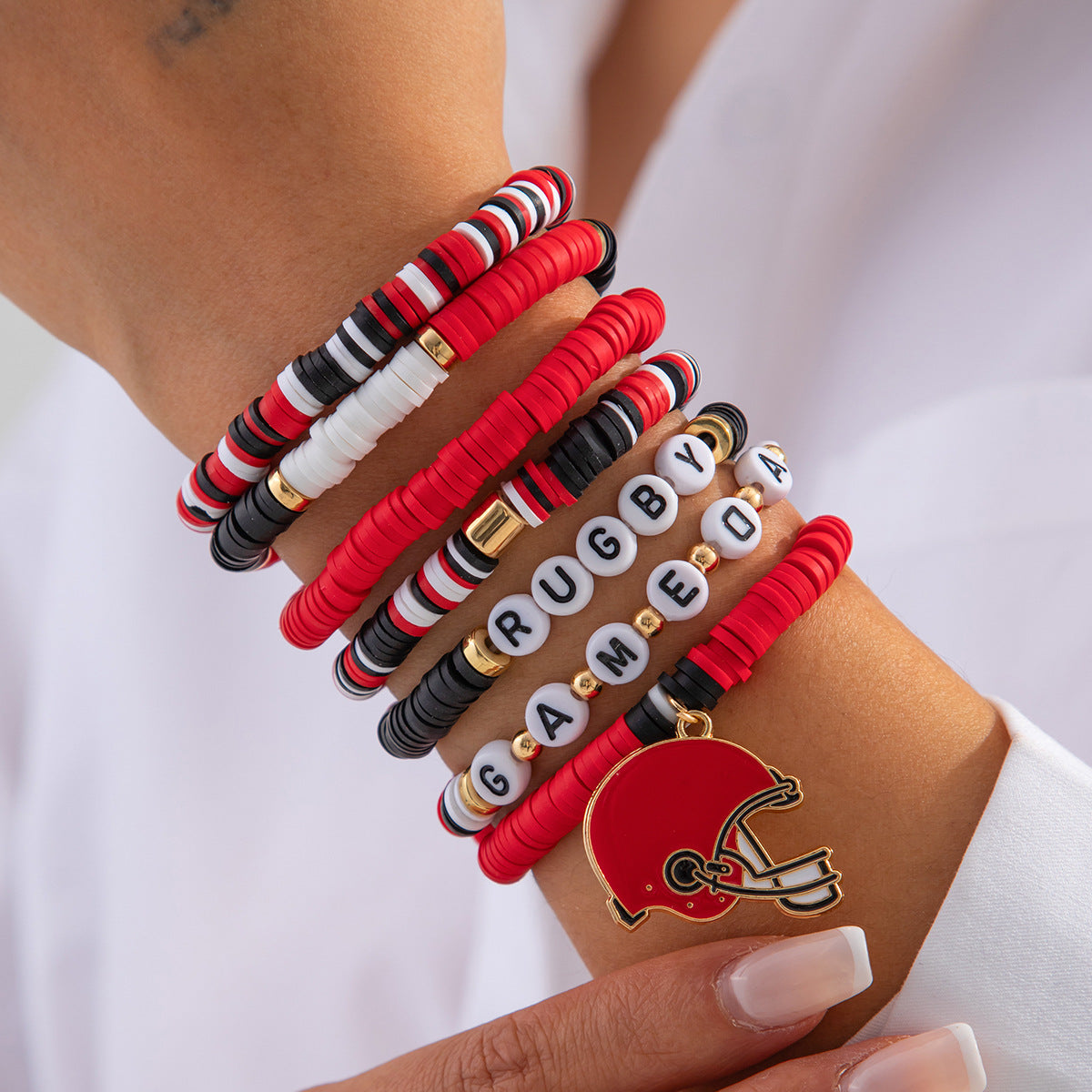 Planderful Vienna Verve Bracelet Set – Stylish Football Pendant Design