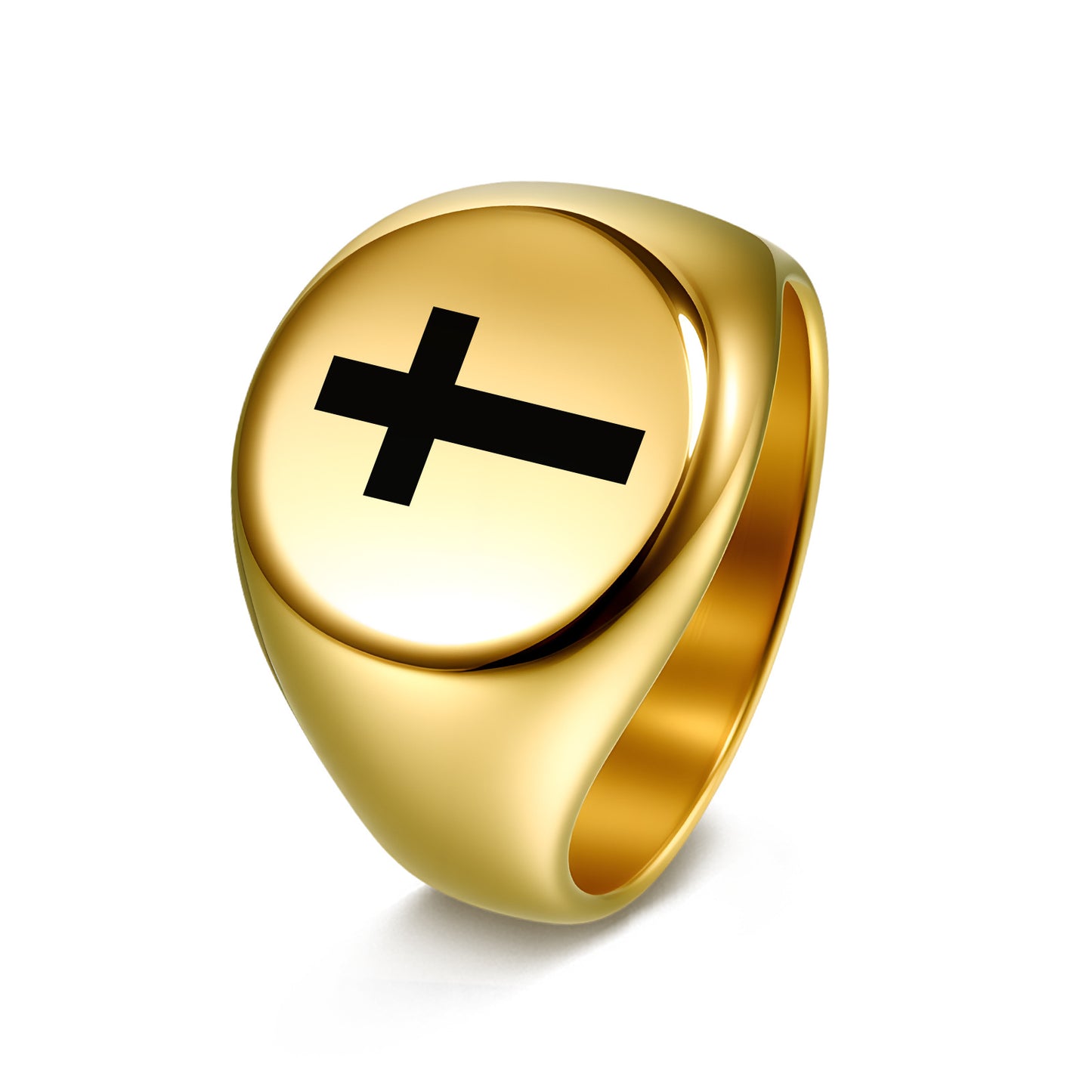 Stainless Steel Punk Stamp Ring By Planderful Everyday Genie For Unisex Hip Hop Style And Customizable Design