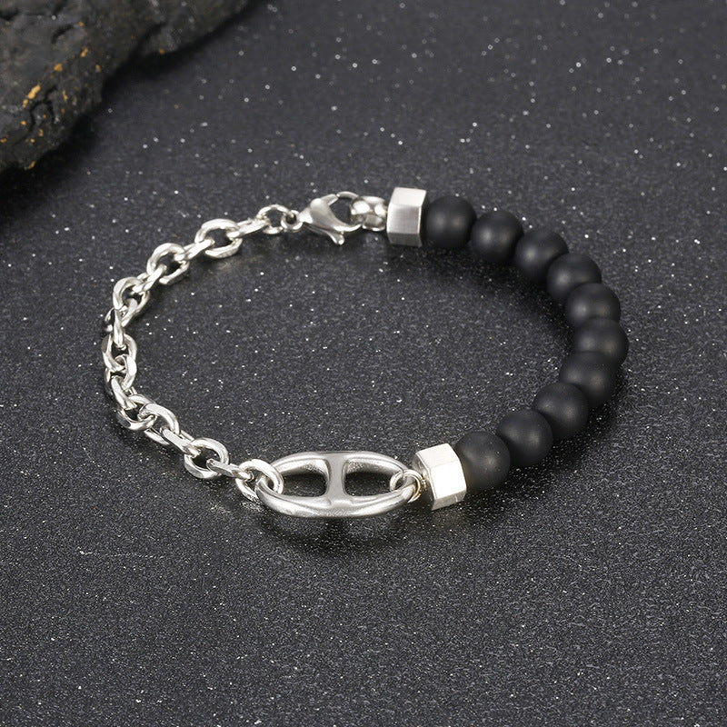 Planderful Pig Nose Titanium Bracelet For Women And Men