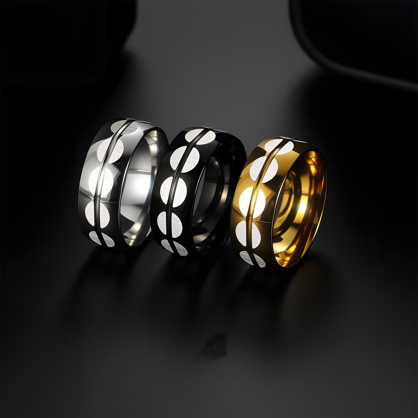Planderful Everyday Genie Two Tone Stainless Steel Ring Unisex Fade Resistant Durability