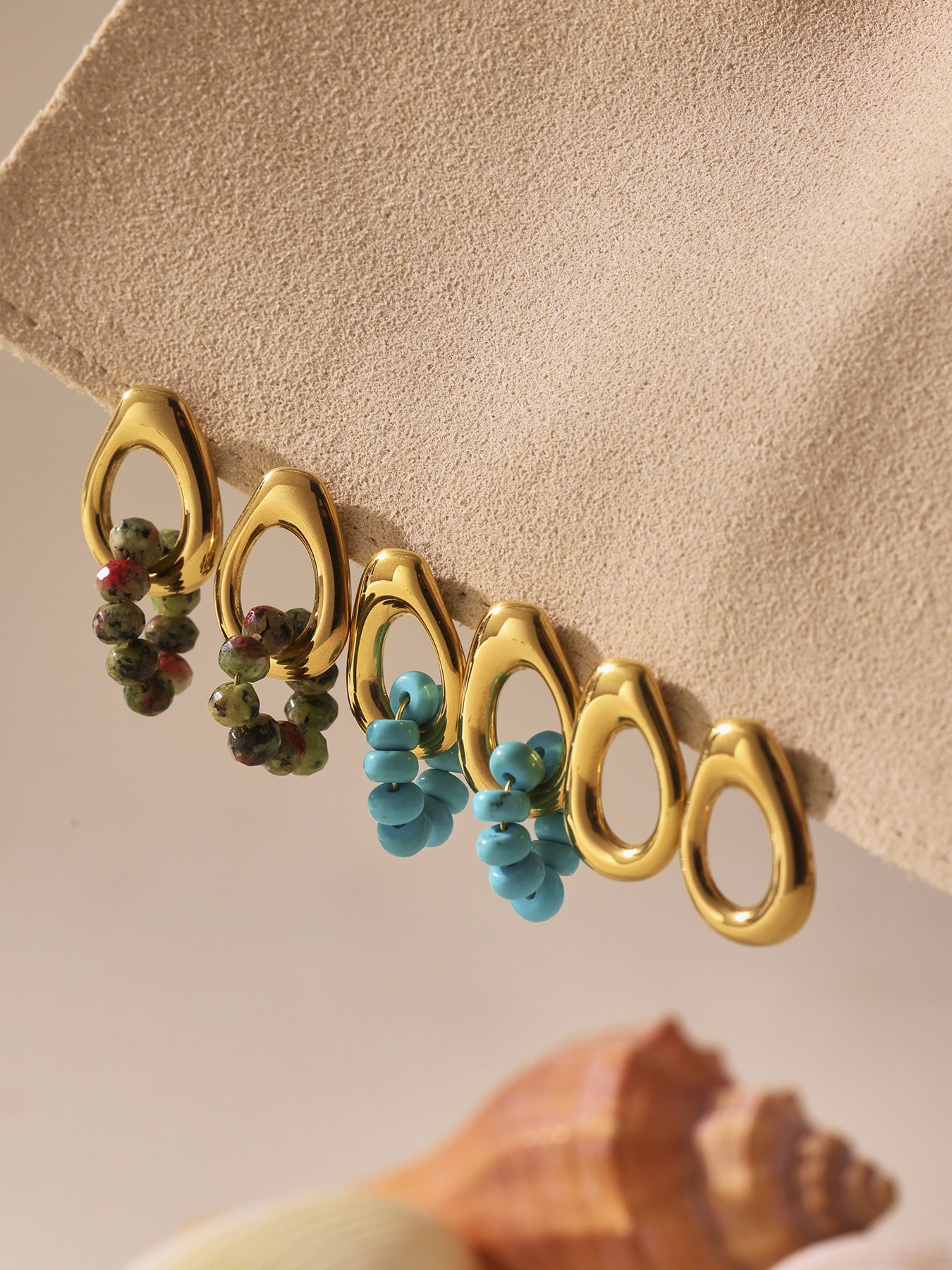 Planderful Turquoise Earrings Durable Stainless Steel Women