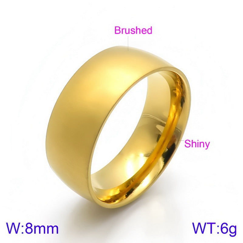 Inner Ring Polished Outer Arc Brushed Ring Multi-Specification Plain Ring Loach Back Ring