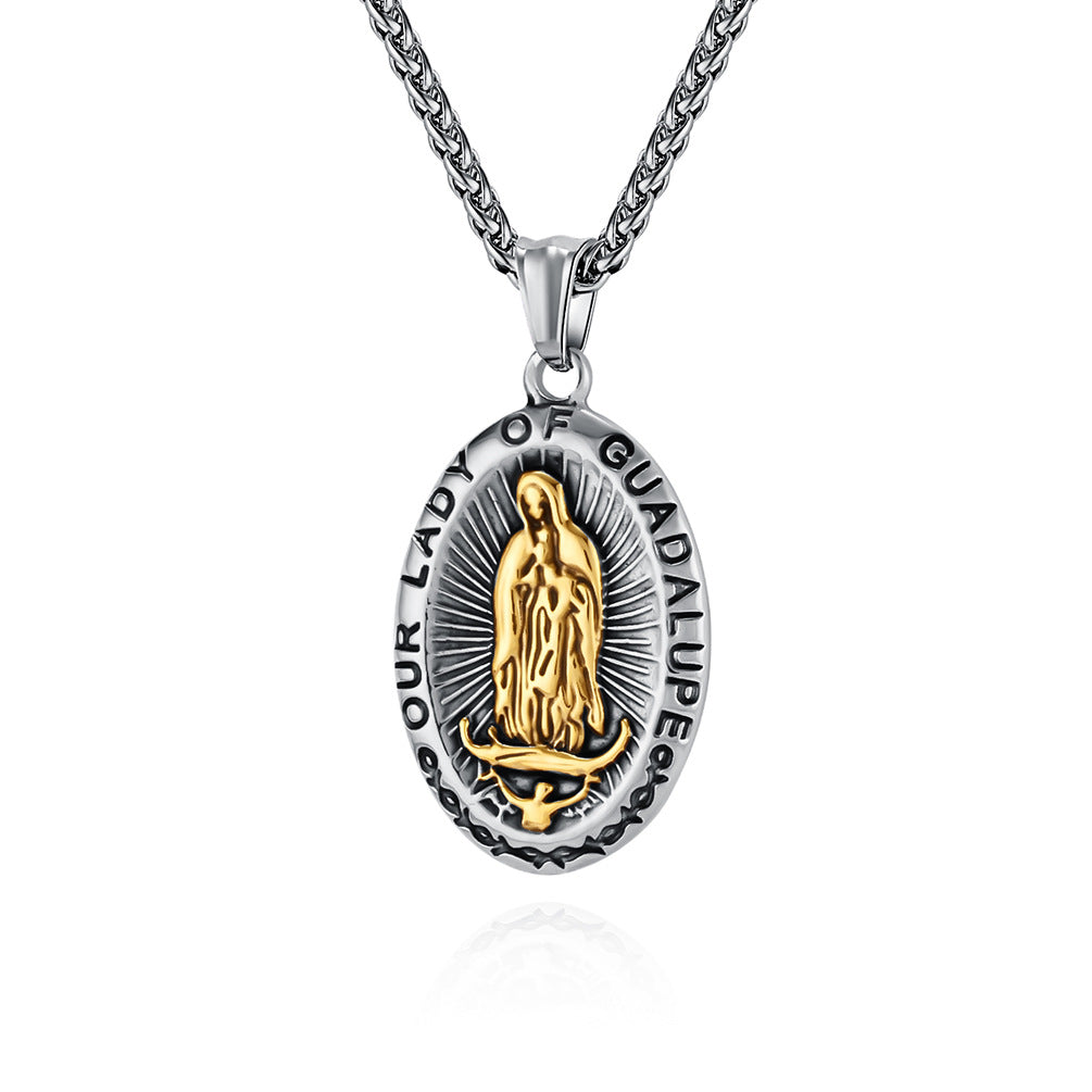 Cross-border European and American Virgin Mary Pendant Necklace