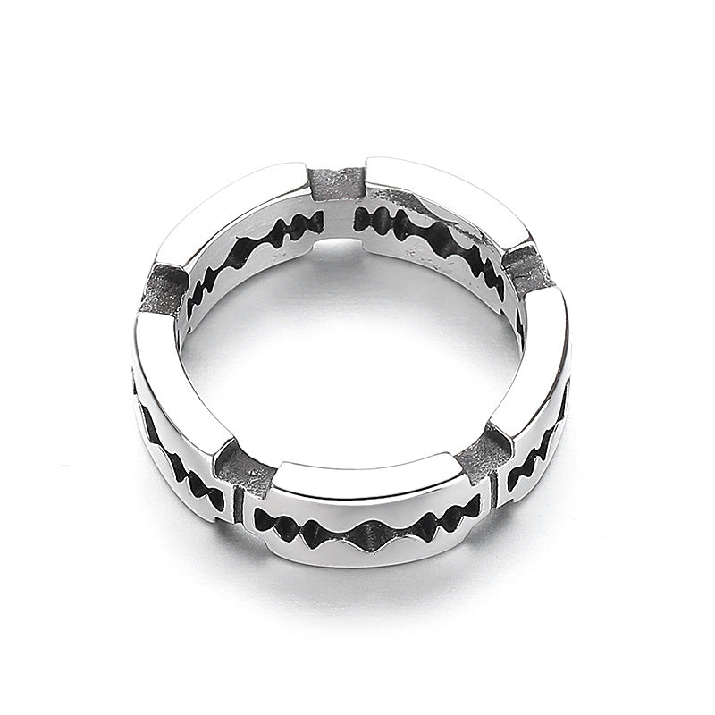 Steel Ring – Vintage Punk Razor Ring For Men, Bold Stainless Steel Jewelry, Everyday Wear