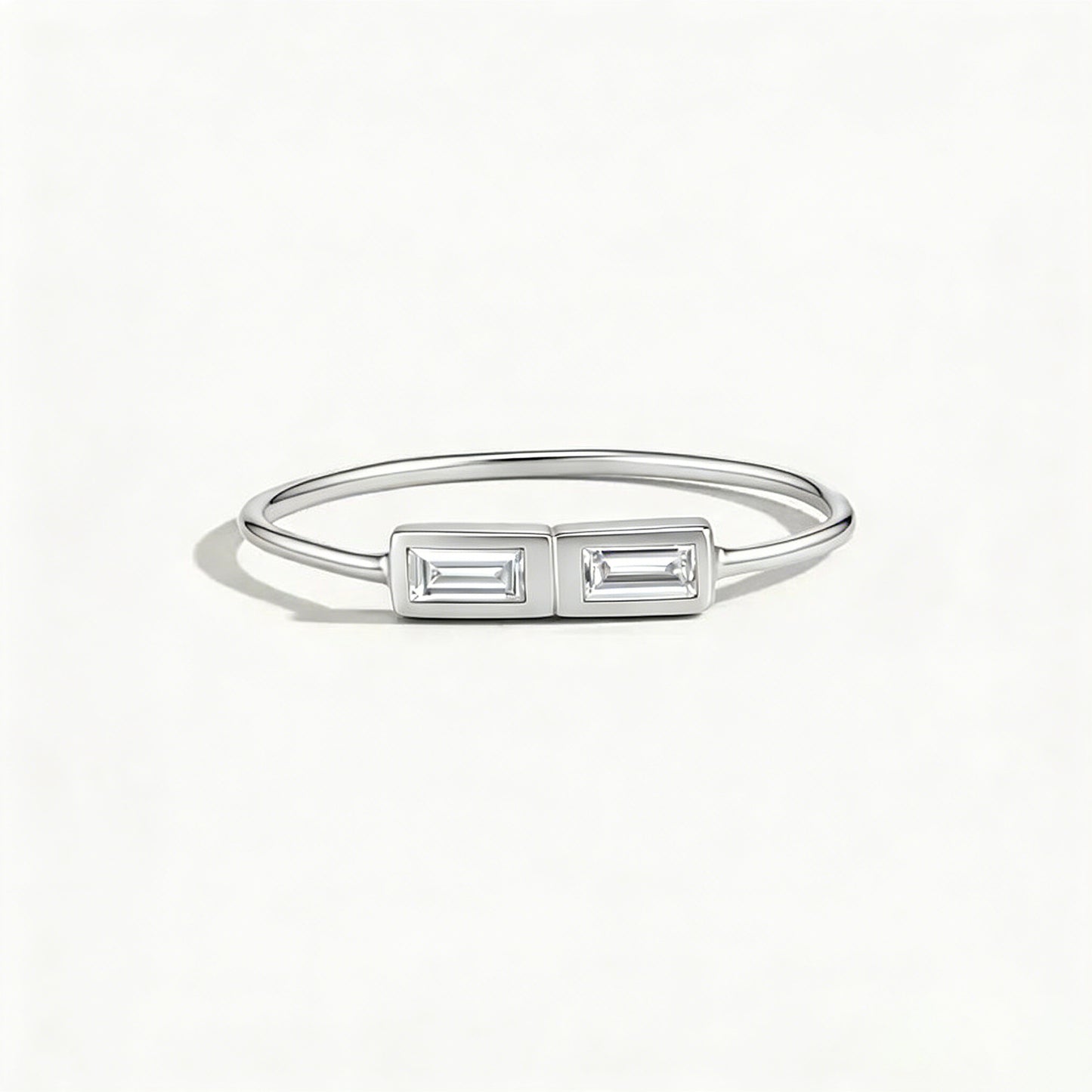 S925 Sterling Silver Zircon Ring Fine Index Finger Ring