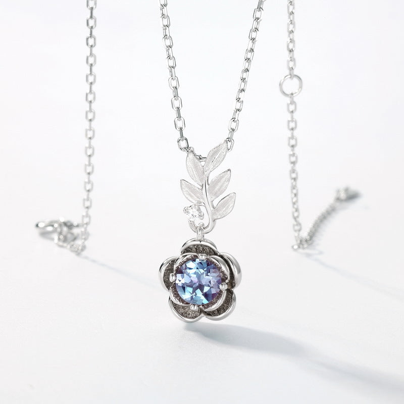 Planderful Jewelry Alexandrite Necklace in Sterling Silver