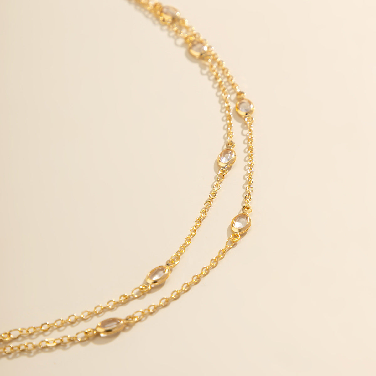 Elegant Zircon Waist Chain Necklace and Body Chain from Vienna Verve Collection
