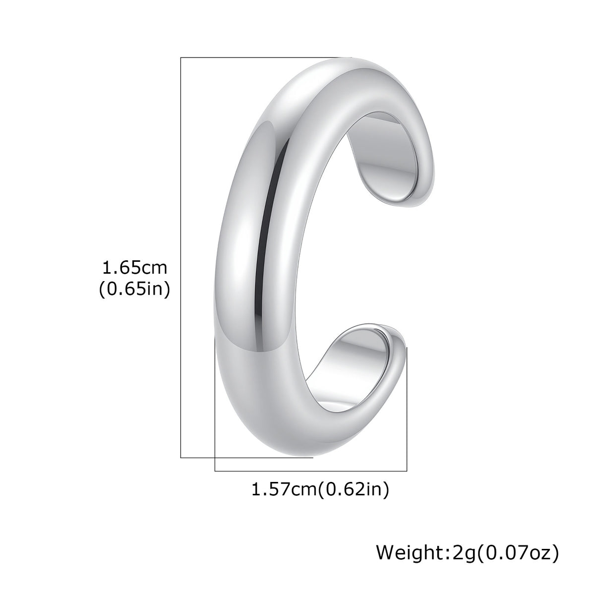 Sculptural Stainless Steel Ear Cuffs — 4 Styles