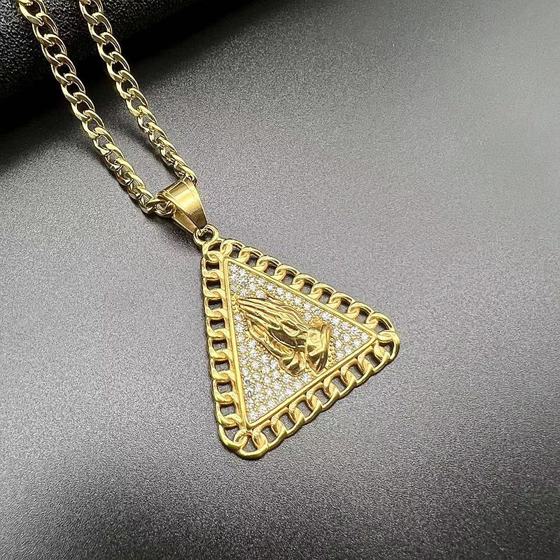 Rhinestone Necklace - Statement Hip Hop Pendant