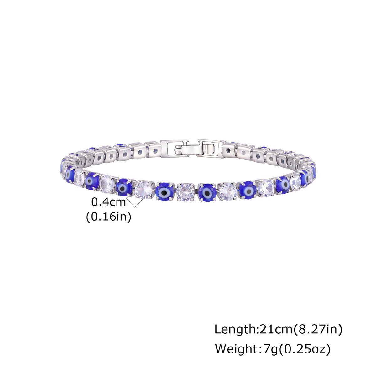 Devil's Eye Zircon Copper Bracelet Unisex