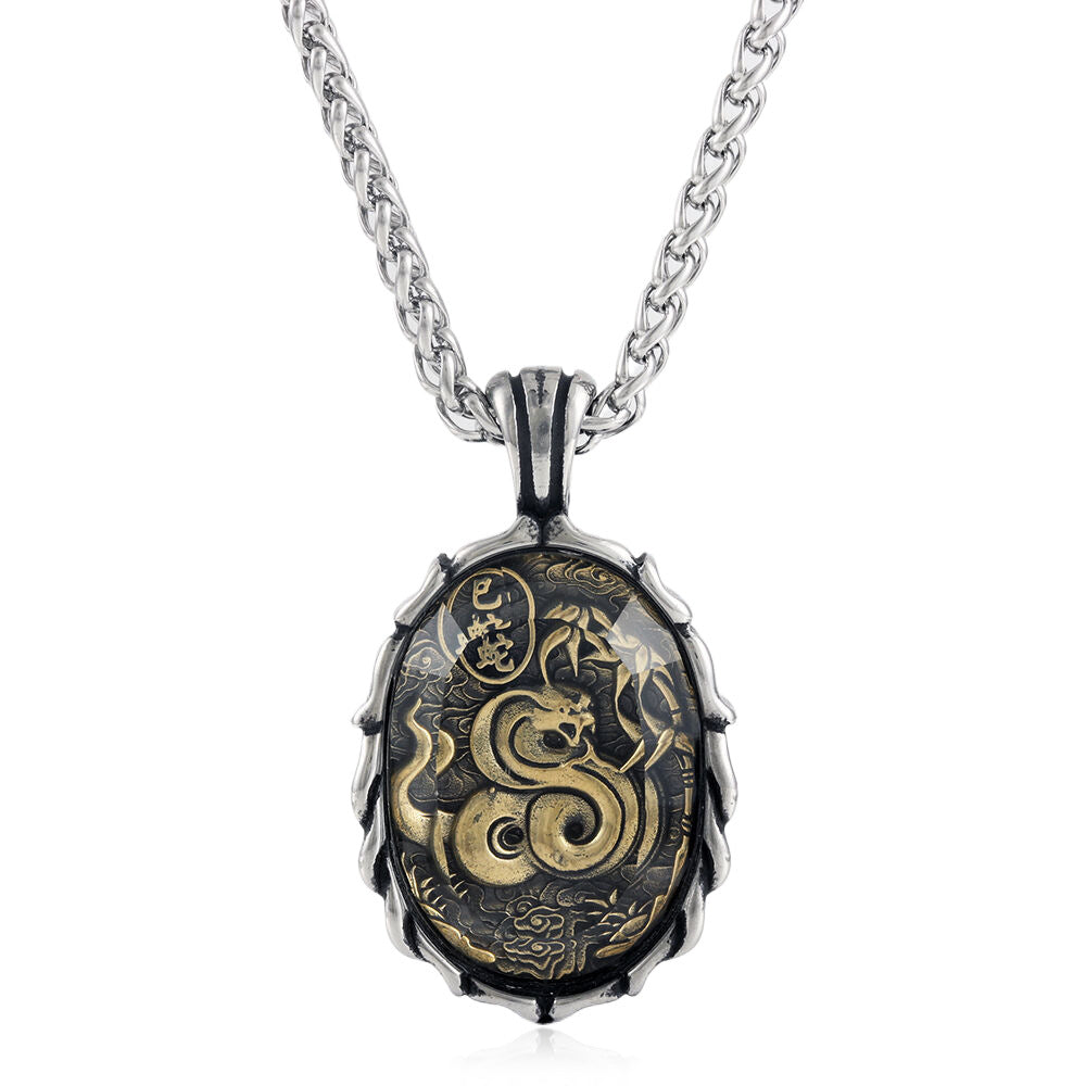 European And American Titanium Steel Animal Zodiac Pendant