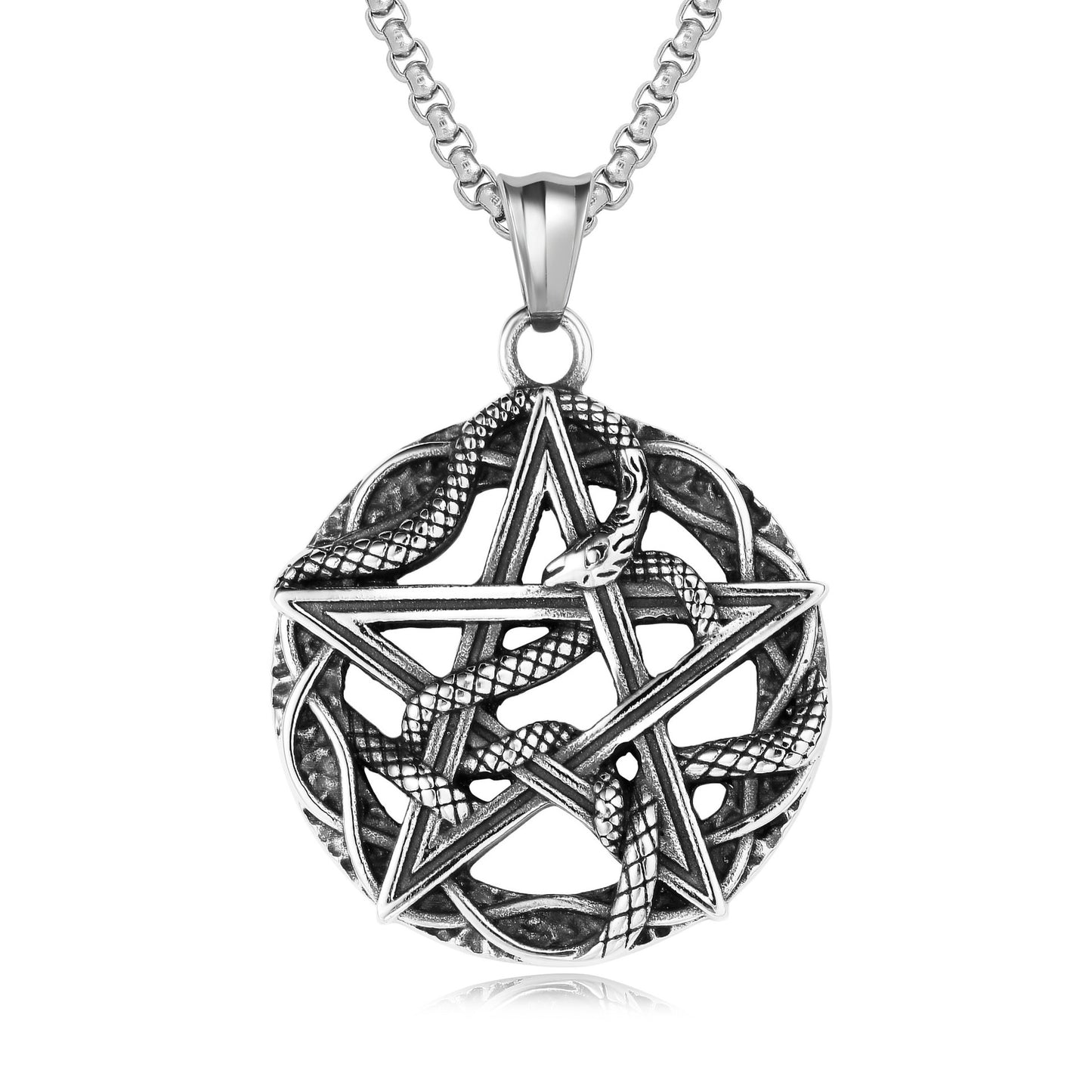Personalized Titanium Steel Pendant For Men And Women Retro Cobra Five Star Charm By Planderful Everyday Genie