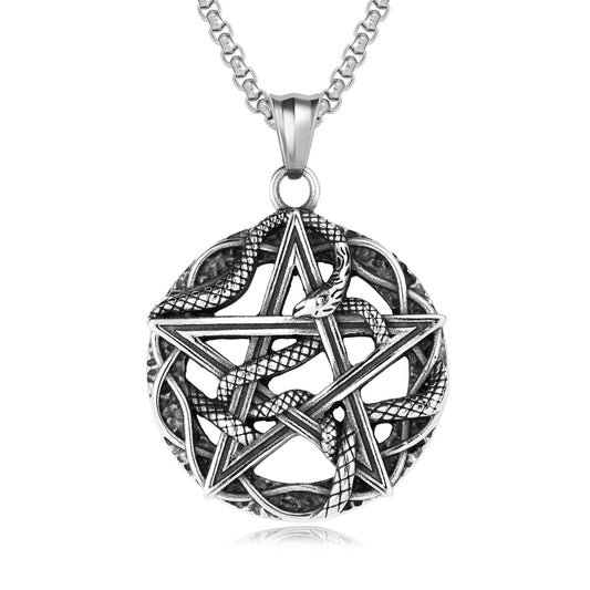 Personalized Titanium Steel Pendant For Men And Women Retro Cobra Five Star Charm By Planderful Everyday Genie