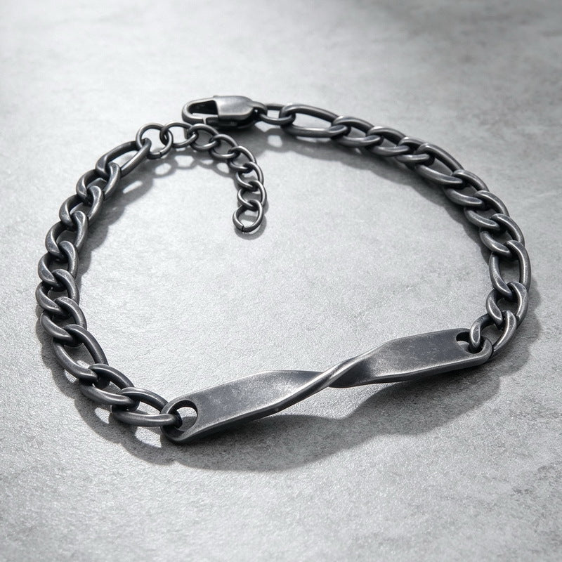 Cold Style Adjustable Extension Chain Bracelet Mobius Twist Long Curved Bar Nk Chain