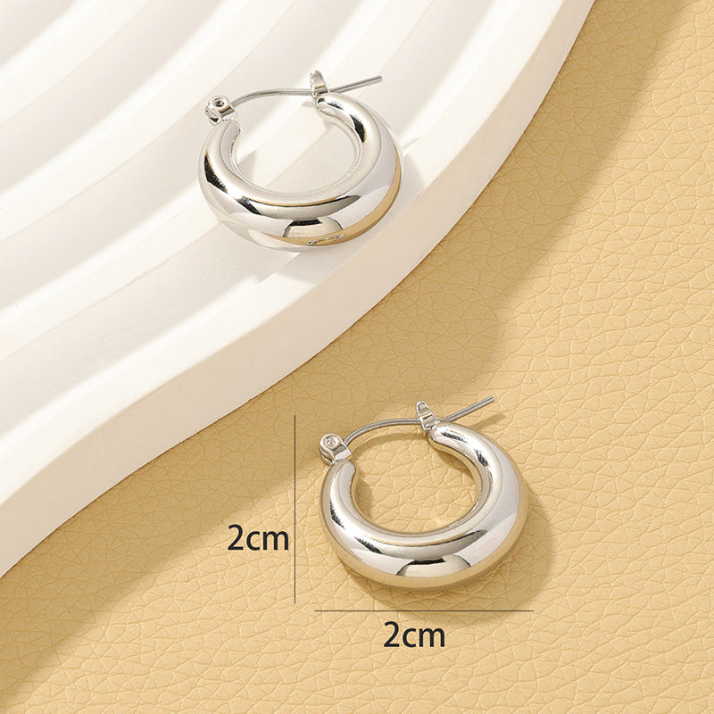 European-Inspired Vienna Verve Metal Earrings - High-Quality Wholesale Accessory