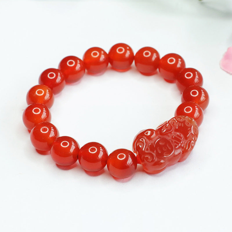 Pixerful Collection Pigeon Blood Red Agate Bracelet