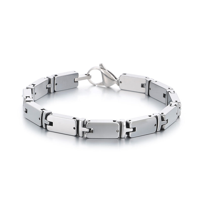 Planderful Genie I Shape Stylish Tungsten Bracelet For Men