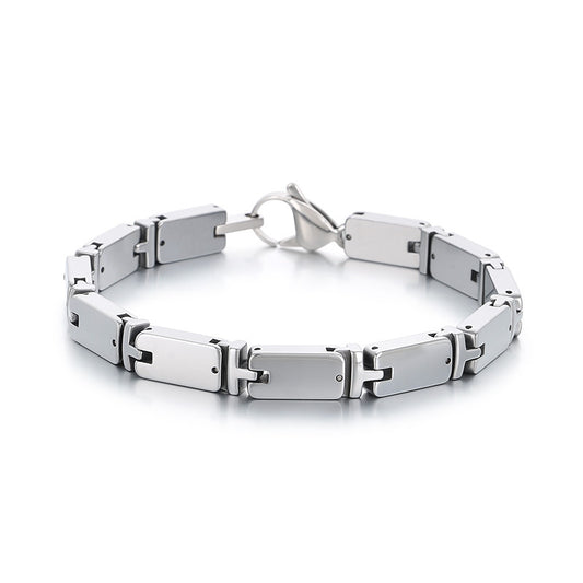 Planderful Genie I Shape Stylish Tungsten Bracelet For Men