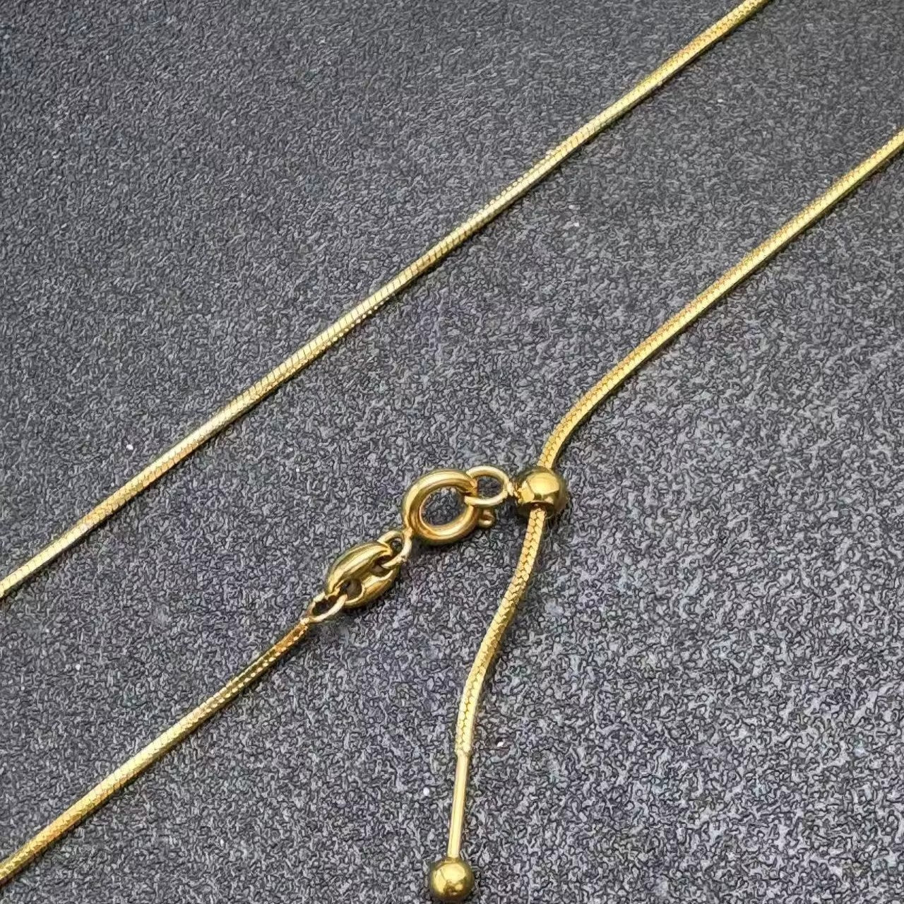 Planderful Jewelry Adjustable Chain Pendant Necklace 18K