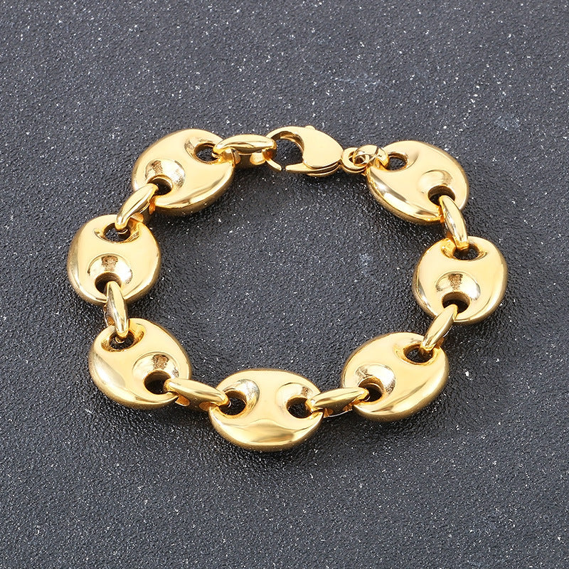 Planderful Everyday Genie Hip Hop Bracelet Unisex 18K Gold