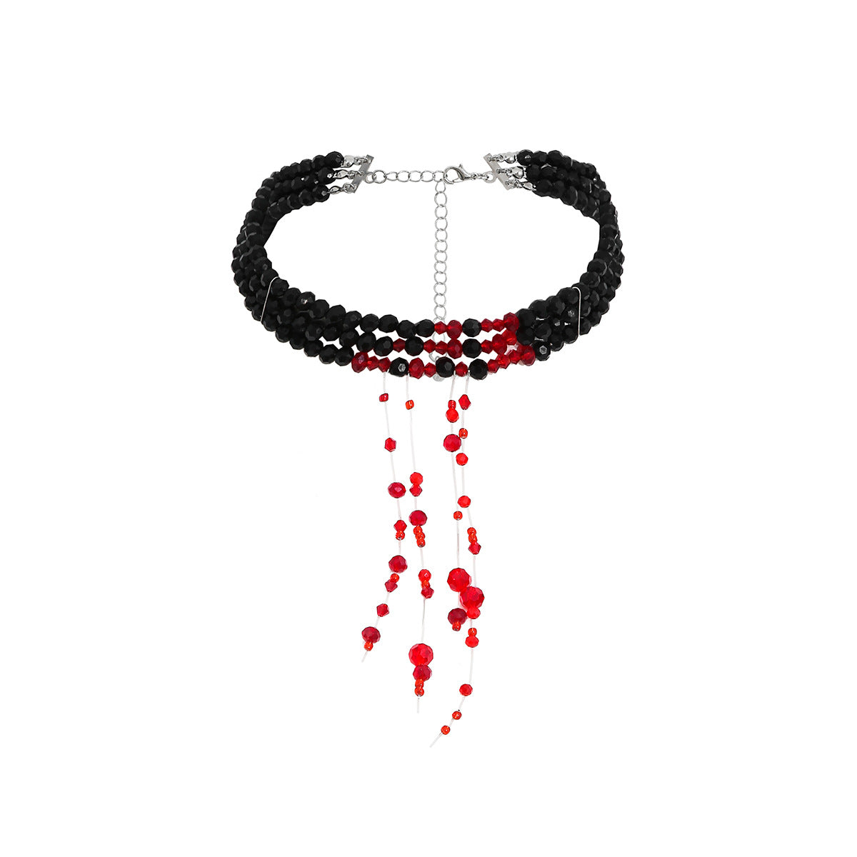 Gothic Style Multi-layer Necklace with Blood Dripping Tassels