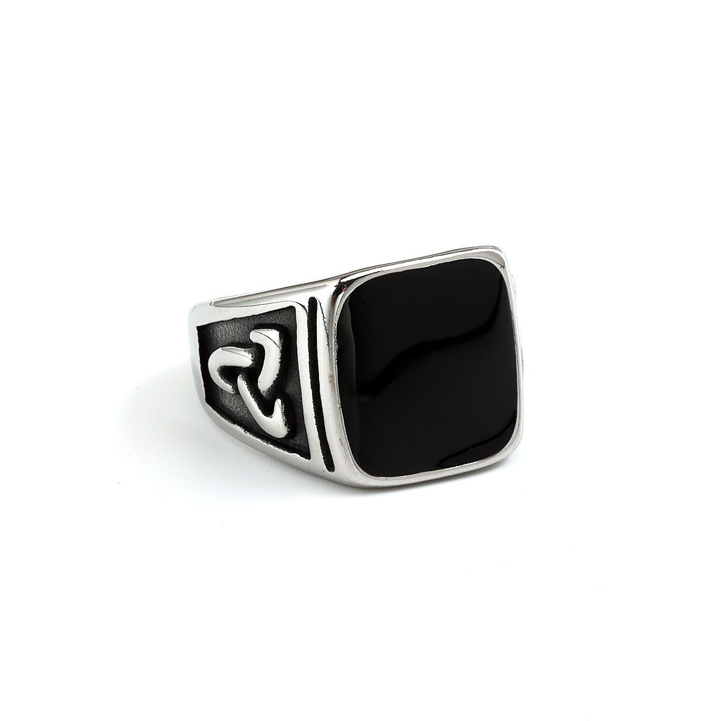 Vintage Viking Stainless Steel Men's Ring