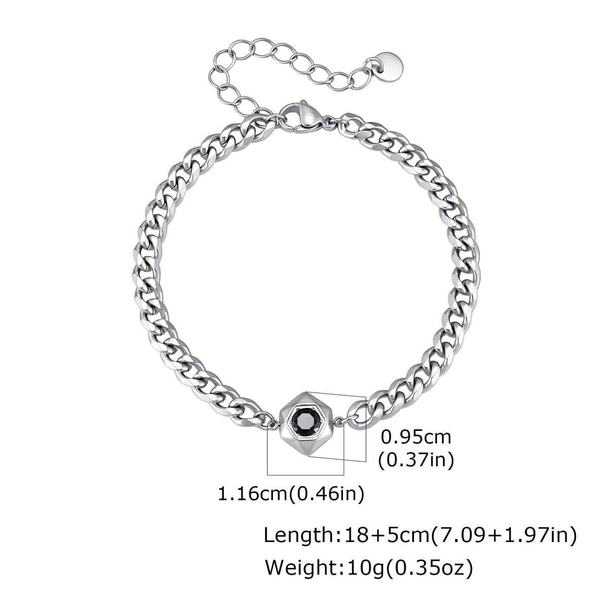 Black Zircon Jewelry — Single Earring, Bracelet or Necklace
