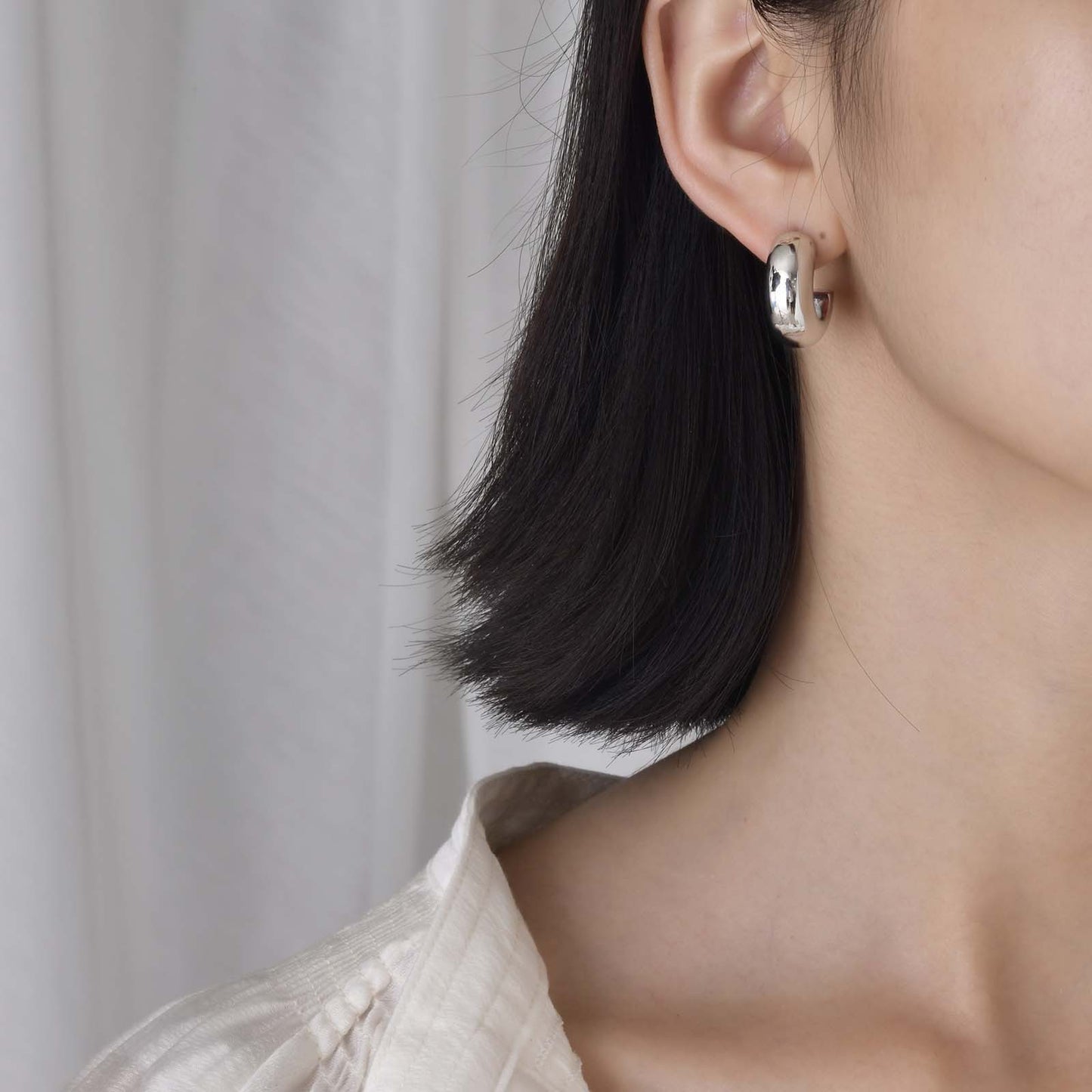 European And American Earrings C Shaped Gold Women's Wholesale