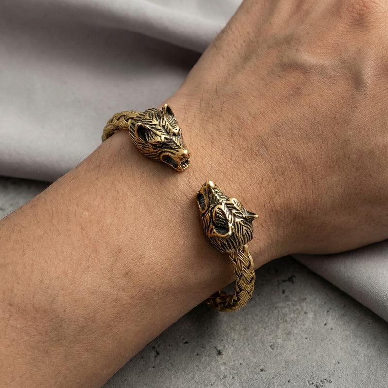 Stainless Steel Skull Open Men's Bracelet – Punk Bracelet.