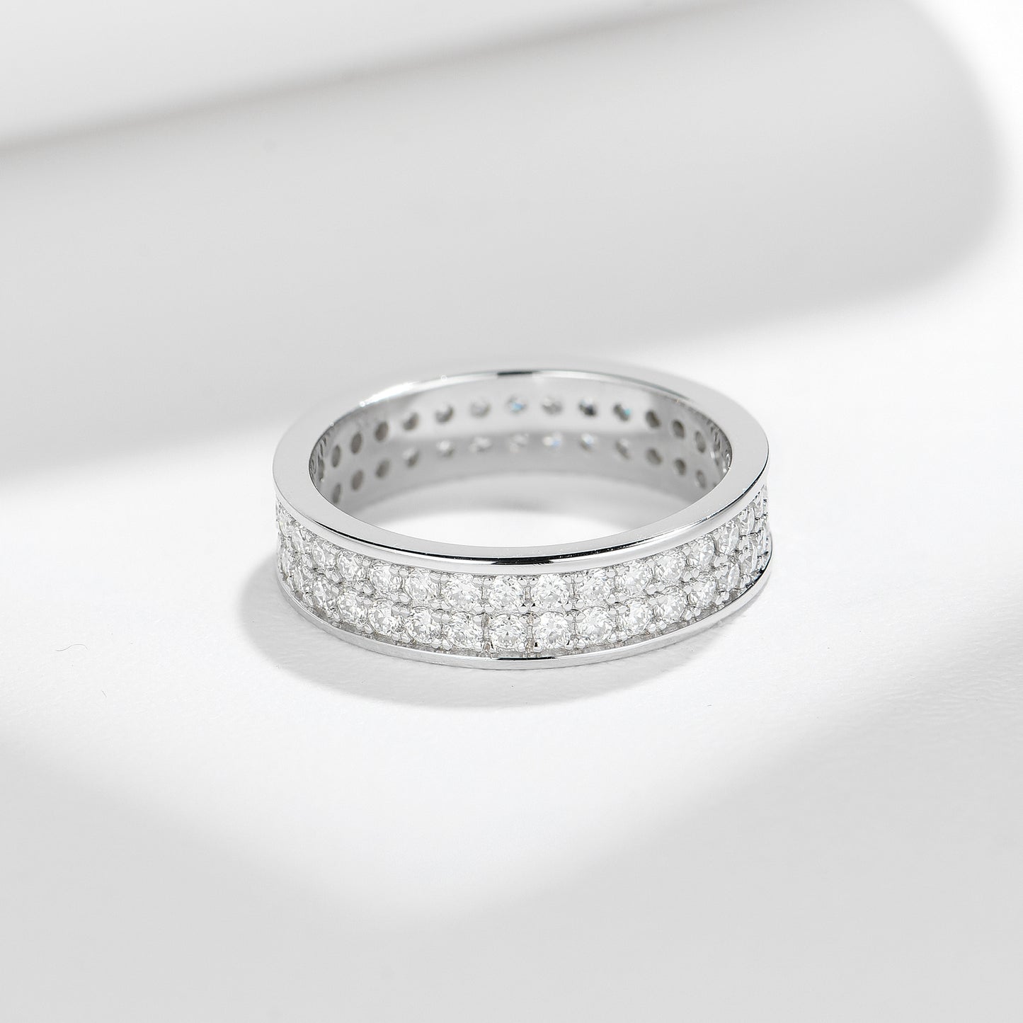 2025 New Full Diamond Ring Men And Women Moissanite Pair Ring