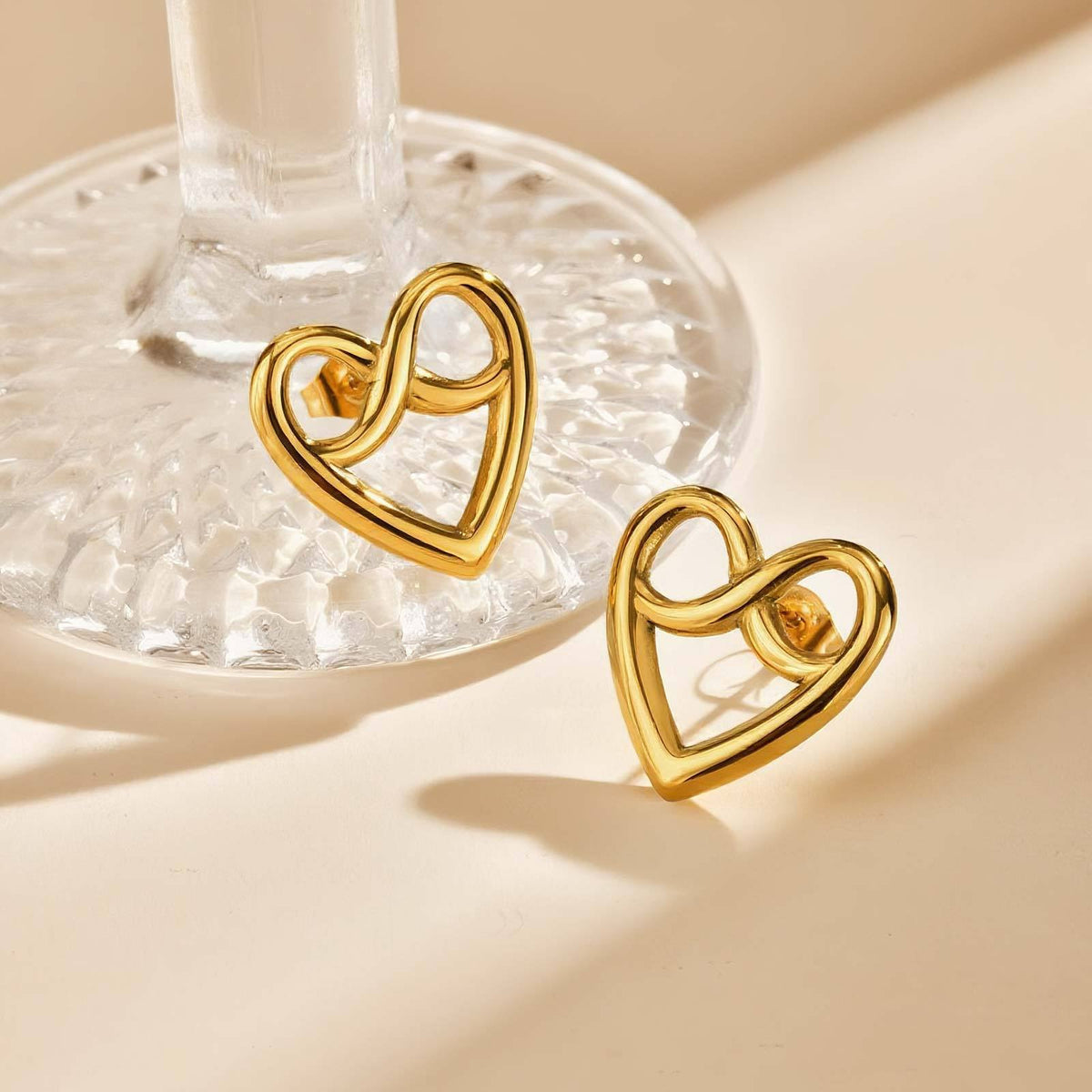 Stainless Steel Heart Earrings