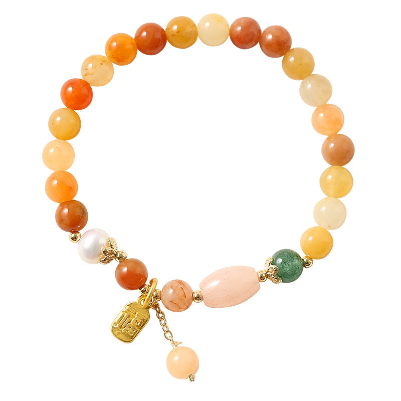 Fortune's Favor: Sterling Silver Jade Beaded Crystal Bracelet