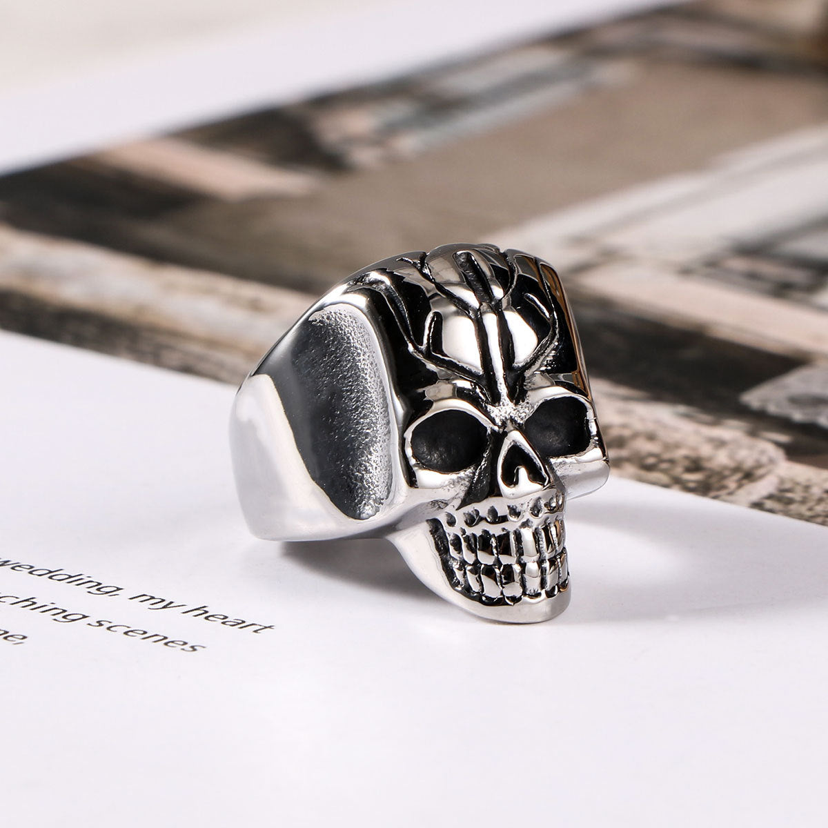 Titanium Steel Ring For Men Oversized European Style