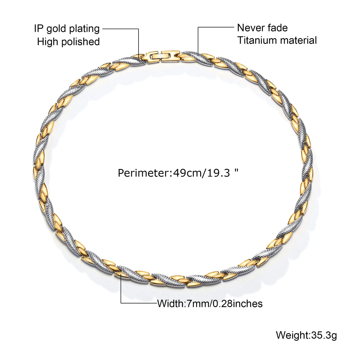 European And American Jewelry Magnetic Titanium Necklace For Men