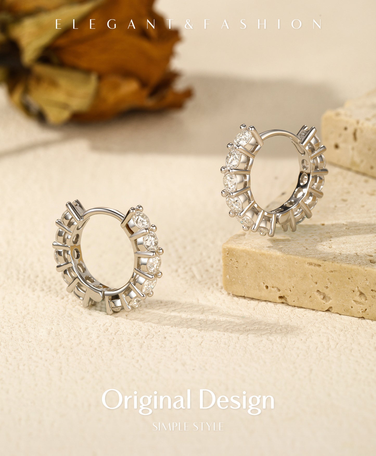 Planderful Moissanite Sparkling Earrings – Dazzling VVS1 Clarity Design