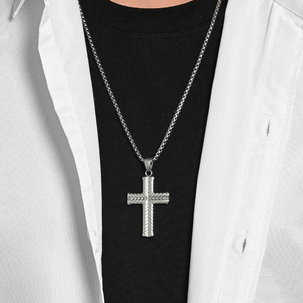 Stainless Steel Cross Vintage Necklace