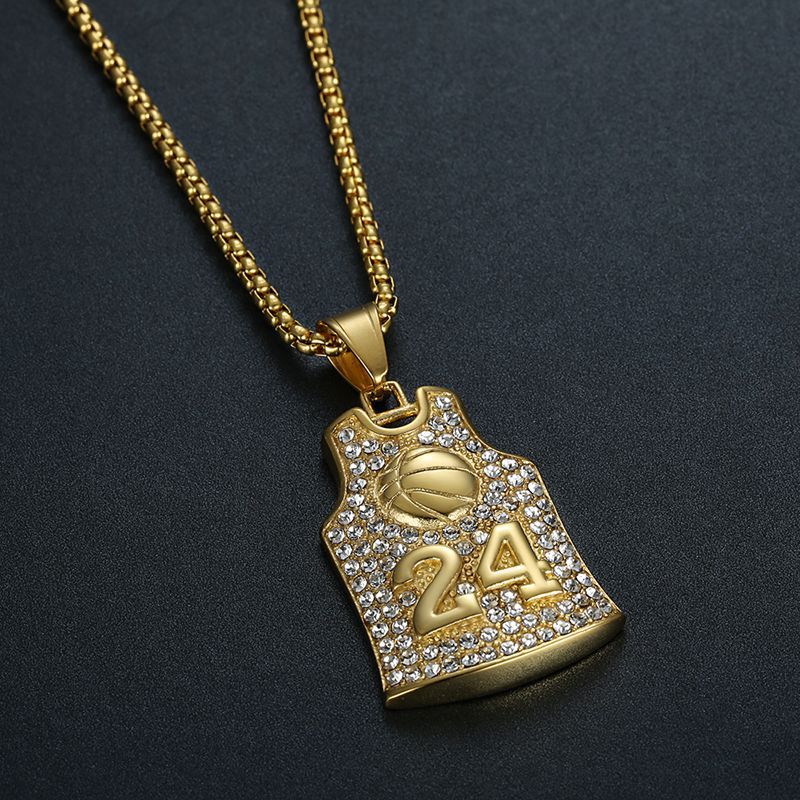 Steel Necklace – Statement Basketball Jersey Pendant