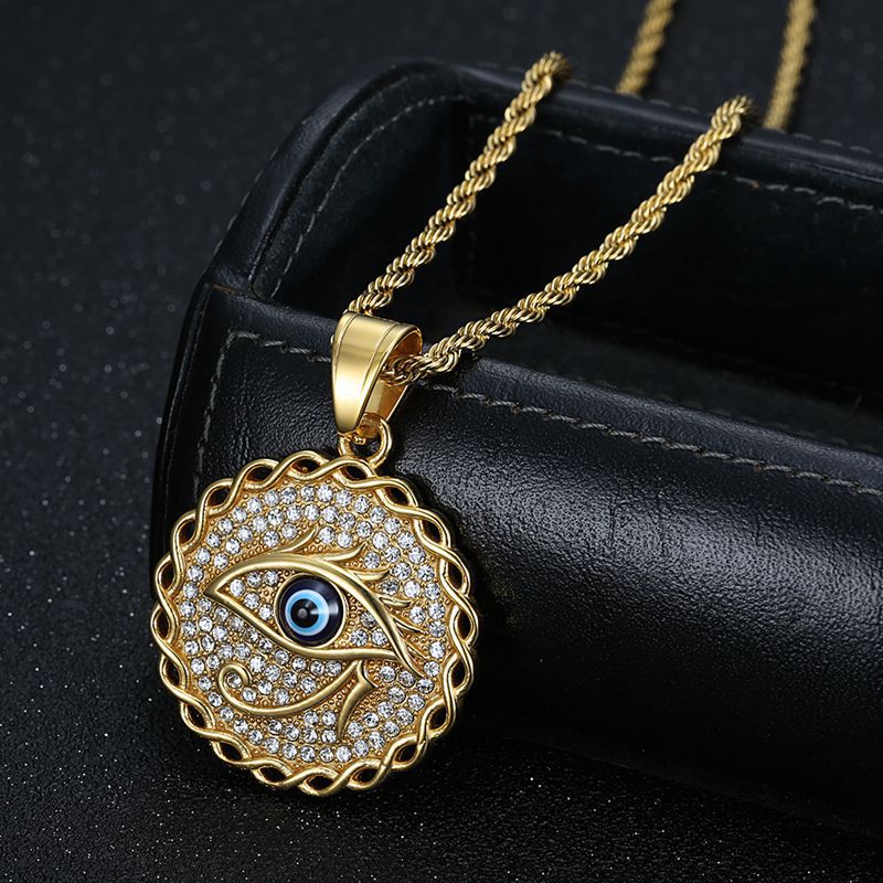 Rhinestone Necklace – Statement Eye Of Horus Pendant
