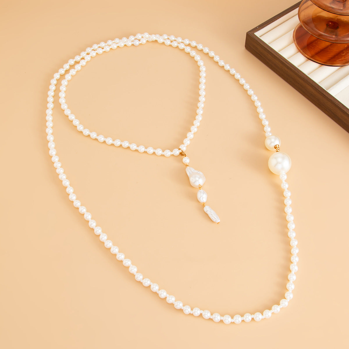 French Pearl-Style Long Bead Necklace Collection